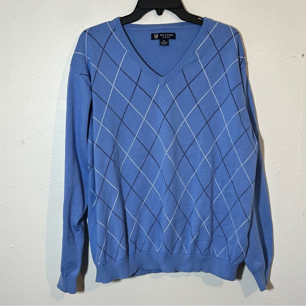 Oxford Golf Cotton Pullover Long Sleeve Sweater Mens XL